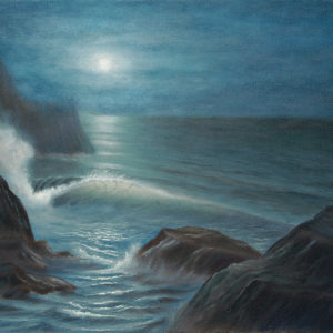 Midnight Blue seascape oil painting