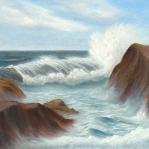 Power & Beauty seascape oil painting