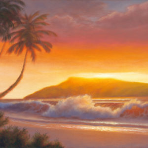 Evening in Ka'anapali 18x24 oil on canvas painting by Steve Kohr Fine Art